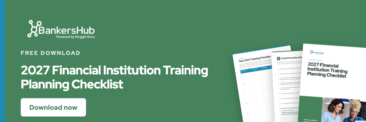 2027 financial institution training planning checklist graphic